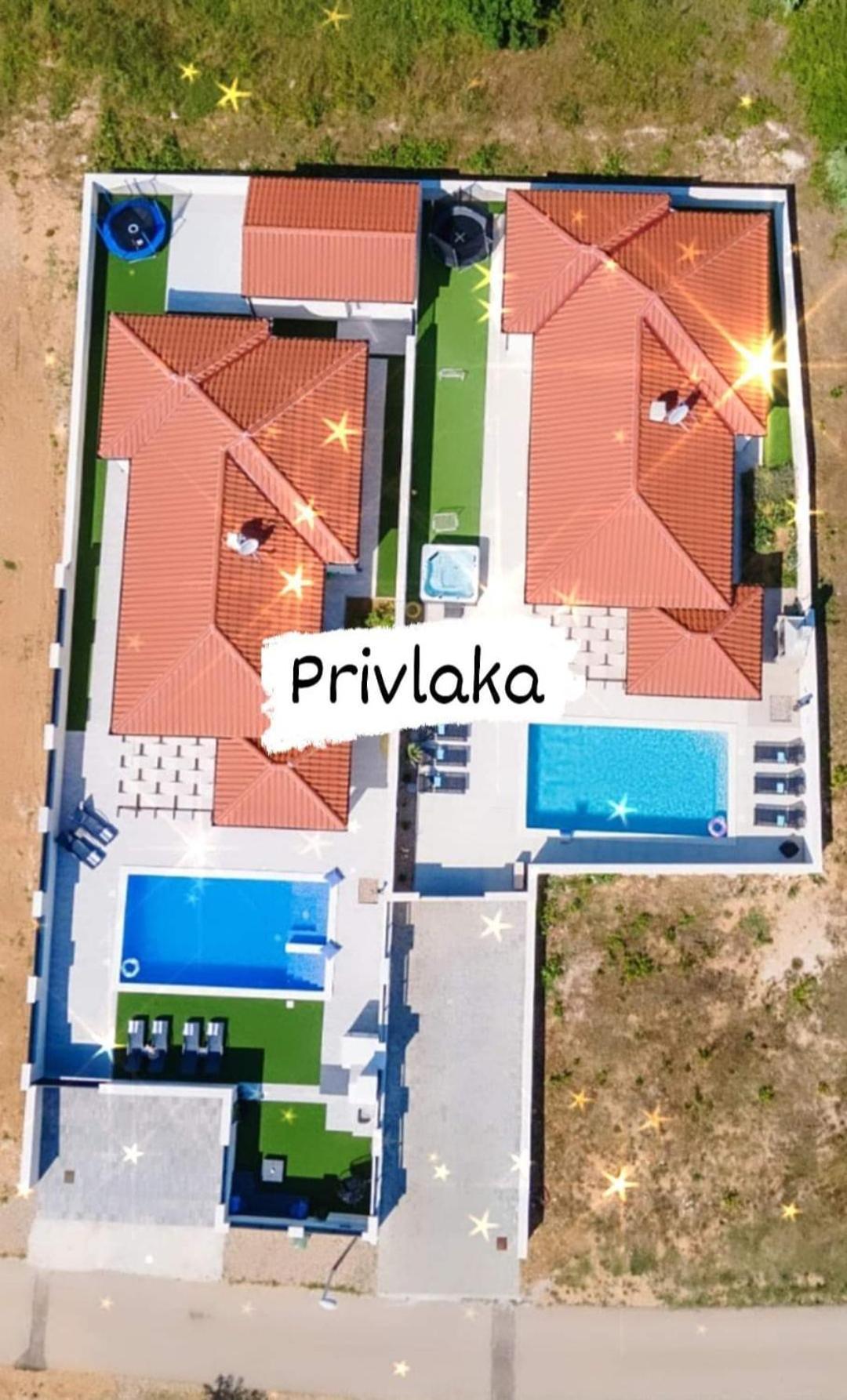 Villas Sabun - Modern House With Heated Pool Привлака Екстер'єр фото
